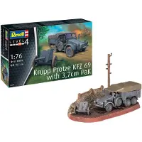 Wittmax Modelbouwpakket Militaire voertuigen - 03344 Krupp Protze KFZ 69 with 3,7cm Pak Plastic - 1:76 - Modelbouw