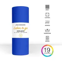 Jacobson - Hoeslaken - 200x200cm - Jersey Katoen - tot 23cm matrasdikte - Koningsblauw