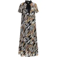 Faina Blousejurk sand / zwart / wit