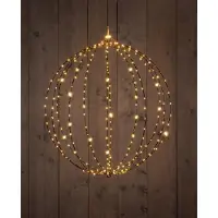 Annas collection Kersthanger Bal Zwart Met Verlichting D 60 Cm
