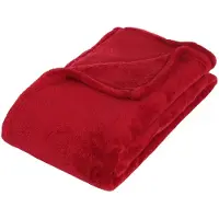Atmosphera Fleece deken/fleeceplaid rood 125 x 150 cm polyester - Plaids