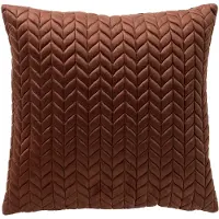 Dutch decor - MELINA - Kussenhoes 45x45 cm - luxe visgraatmotief - effen kleur - Cappuccino - bruin