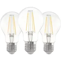 Eglo LED Lamp - E27 - Ø 6 cm - A60 - Helder - 2700K - Set van 3
