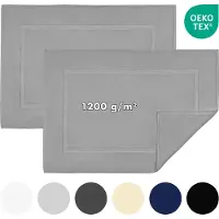 Jacobson - Badmat 50x80 cm - set van 2 - Douchemat - Vloermat - Grijs