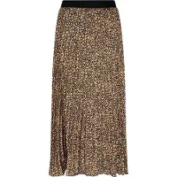 Esqualo Skirt Plisse Untamed Spirit Print Maat: 36 | Midi Rokken Outlet | Dames | Zwart