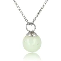 My Bendel - Goudkleurige Ketting met Ronde Amazonite Edelsteen - met Luxe Cadeauverpakking | Sieraden Voor Dames
