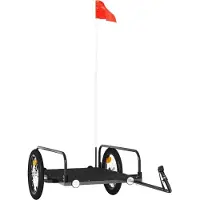 vidaXL Fietstrailer 126x63x34 cm ijzer zwart