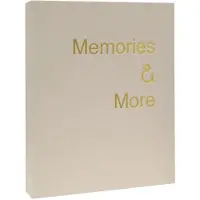 Deknudt Fotodoos in beige linnen met zwart ringalbum 26x32 A15D30