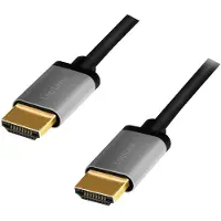 Logilink HDMI AV Aansluitkabel [1x HDMI-stekker - 1x HDMI-stekker] 2 m Zwart-grijs