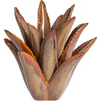 Light & Living Theelicht Ø24,5x23 cm CACTUS keramiek bruin-grijs (Bruin, 24.5x23x24.5cm)