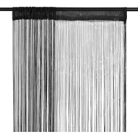 vidaXL Draadgordijnen 2 st 140x250 cm zwart
