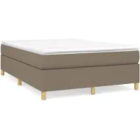 vidaXL Boxspring bed stof taupe 140x200 cm
