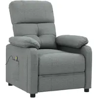 vidaXL Massagestoel stof donkergrijs