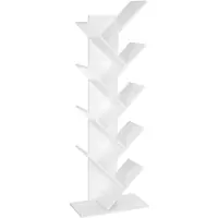Parya - Witte Boekenkast - Staande Boekenkast - 8 Planken - Hout