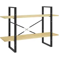 vidaXL Boekenkast met 2 schappen 100x30x70 cm massief grenenhout