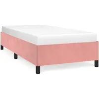 vidaXL Bedframe fluweel roze 80x200 cm