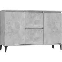 vidaXL Dressoir 102x35x70 cm bewerkt hout betongrijs