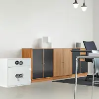Rottner tresor Rottner Gecertificeerde Afstortkluis D1 70|Elektronisch slot| Grijs|67x65x55cm|248kg|