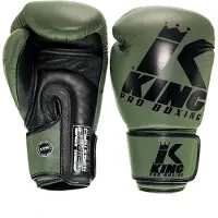 King Pro Boxing Bokshandschoenen - Platinum 3 - Echt leer - Groen / Zwart 14 oz