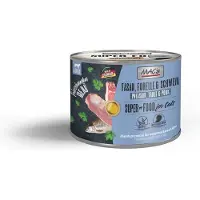 Mac'S Superfood Kattenvoer Fijnproever Natvoer Blik -Fazant, Forel & varkensvlees 6x 200g - hoog vers vleesgehalte 98,8%