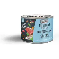 Mac'S superfood kattenvoer - Fijnproever Natvoer Blik - Rund & Forel 6x 200g - hoog vers vleesgehalte 98,4%