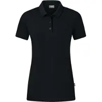 Jako Organic Polo Stretch, damesmodel - zwart
