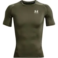 Under Armour HeatGear Ondershirt Olijfgroen Wit