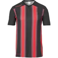 Uhlsport Stripe 2.0 T-shirt met korte mouwen voor kinderen - Zwart / Rood