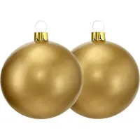 Christmas Decoration mega grote kerstbal - 2x - 45 cm - goud - opblaasbaar