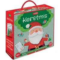 Rebo Productions Kerstmis - Boek + puzzel + 10 figuren (Kartonboek)