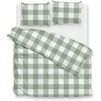 Heckett & Lane Dekbedovertrek Quattro di Lino - Groen 240 x 200/220 cm