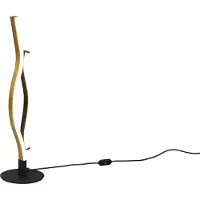 TRIO LED-tafellamp Blaze, dimbaar, messing / goud, Woon-/ Eetkamer, metaal, Modern, LED tafellamp