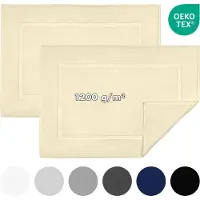 Jacobson - Badmat 50x80 cm - set van 2 - Douchemat - Vloermat - Natural / Crème