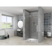 Van Rijn ST08 douchedeur met helder glas 85-95cm chroom