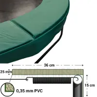 Magic Jump Trampoline Rand Groen 380 cm