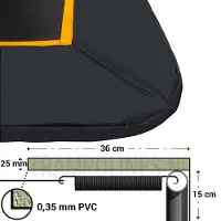 Magic Jump Trampoline Rand Rechthoekig Black 214 x 305 cm