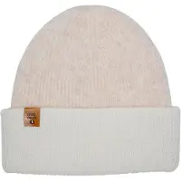 Stone Valley Beige Wol Muts met Creme Witte Manchet