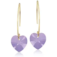 Montebello Oorbellen Pippa HG114 - Swarovski Hart - 925 Verguld Zilver - Ø14mm - 40mm