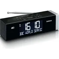 Lenco CR-640BK - Stereo FM Wekkerradio met radiogestuurde klok en AUX-ingang - Wit