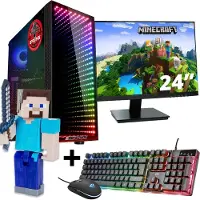 Screenon - Gaming Set - Minecraft Steve Hero - V1 (GamePC + 24 Inch Monitor + Toetsenbord + Muis)