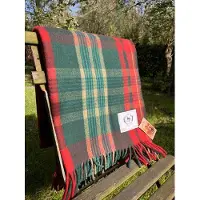 R&D Leder Wollen Tartan plaid New Brunswick - warm - dik - zacht - kwalitatief - Schotland - kerstdeken