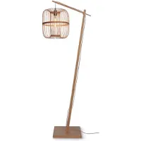 Good&Mojo Vloerlamp Hokkaido, hout licht, Woon-/ Eetkamer, Bamboe, vloerlamp hout
