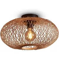 Good&Mojo Plafondlamp Cango, dimbaar, hout licht, Woon-/ Eetkamer, Bamboe, plafondlamp hout
