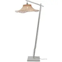 Good&Mojo Booglamp - vloerlamp Ibiza, hout licht, Woon-/ Eetkamer, Bamboe, booglamp