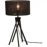 Good&Mojo Bamboe LED Tafellamp Iguazu | 1X E27 Max 40W | Black