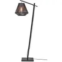 Good&Mojo Vloerlamp Merapi, zwart, Woon-/ Eetkamer, Bamboe, vloerlamp hout