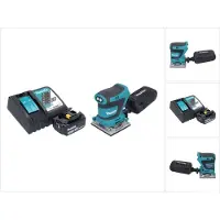 Makita DBO 484 RF1 Accu vlakschuurmachine 18 V 112 x 102 mm + 1x oplaadbare accu 3.0 Ah + lader