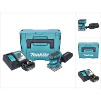 Makita DBO 484 RM1J Accu vlakschuurmachine 18 V 112 x 102 mm + 1x accu 4.0 Ah + lader + Makpac