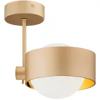Euluna Plafondlamp Mado, dimbaar, messing / goud, Woon-/ Eetkamer, metaal, Modern, plafondlamp