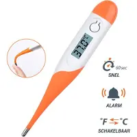 Premium Commerce - Thermometer Baby - Lichaam - Koorts - Koortsthermometer voor volwassenen - Oranje - Incl. opbergcase!
